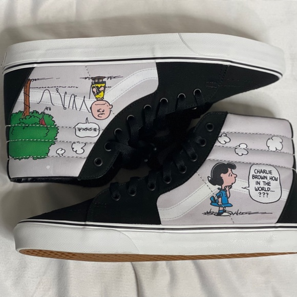 ORIGINAL RELEASE!!!!!! SIZE 11 - VANS PEANUTS x SK8 HI CHARLIE KITE RARE FIND!!! - Picture 3 of 15